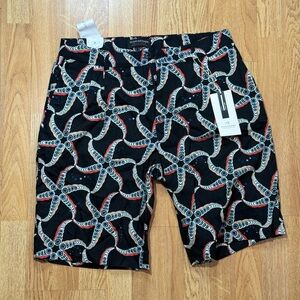Scotch & Soda Navy and Red Starfish Patterned Pants